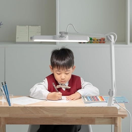 MindDuo 2 Kids Study Lamp (Purple), Wide & Even Illumination, Auto Dimming, Brightness & Color Adjustment, Presence Detection