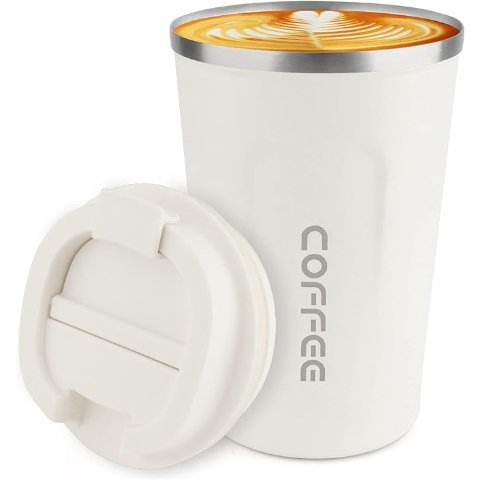 CS COSDDI 12oz White Stainless Steel Insulated Tumbler