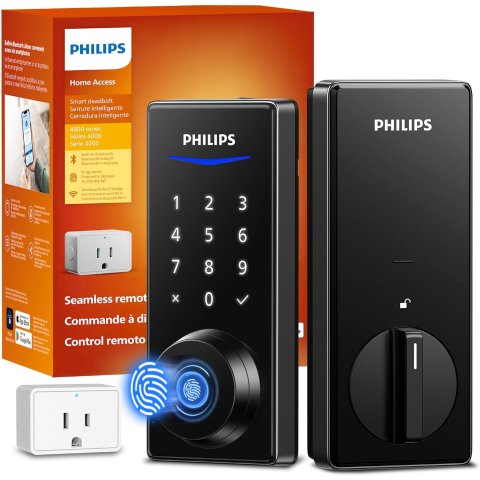 Wi-Fi Smart Door Lock Fingerprint Matte Black