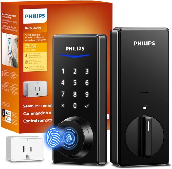 Wi-Fi Smart Door Lock Fingerprint Matte Black