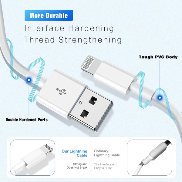 Apple Lightning 充电线 1.8米 3条装