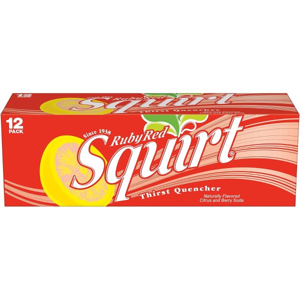 Squirt 红葡萄柚汽水 355ml 12罐 2组