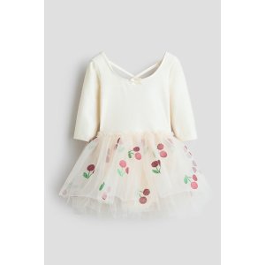 H&M  儿童舞蹈连体服 网纱裙