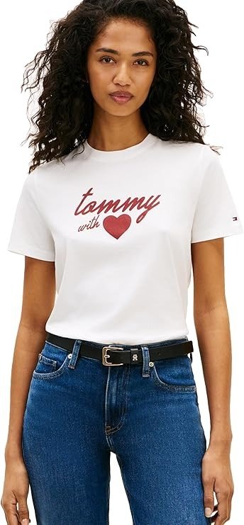Tommy Hilfiger 女士棉质短袖T恤 圆领