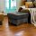 GLAXYFUR Folding Storage Bench PU Leather Black 23.6in
