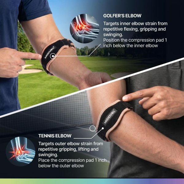 Modvel Adjustable Elbow Support Strap Sports