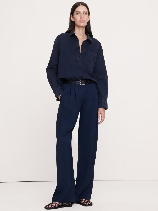 Banana Republic Oversized Cotton Twill Shirt