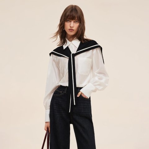 Women s Long Sleeve Bow Tie Blouse