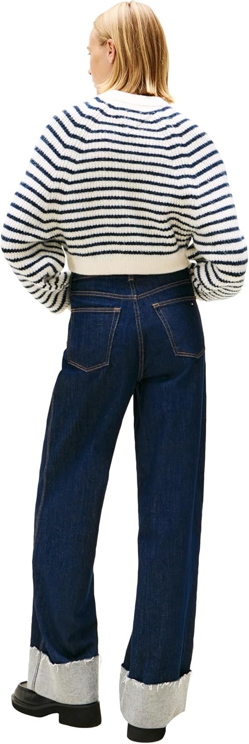 Tommy Jeans 高腰条纹毛衣 L码