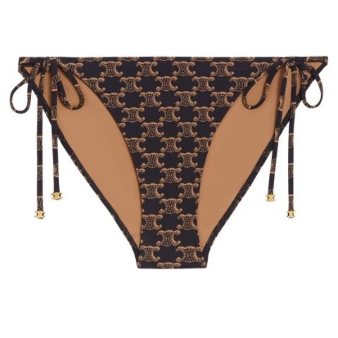 字母印花平角泳裤 弹力布