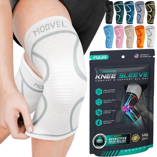 Modvel Knee Brace Compression Sleeve 2 Pack