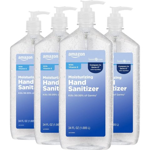 Amazon Basic Care 免洗洗手液 34盎司 4瓶