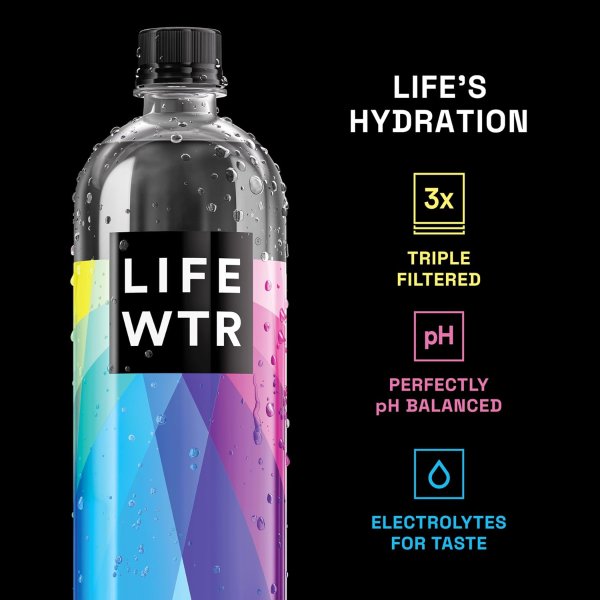 LIFEWTR Purified Water 500ml 12 Pack