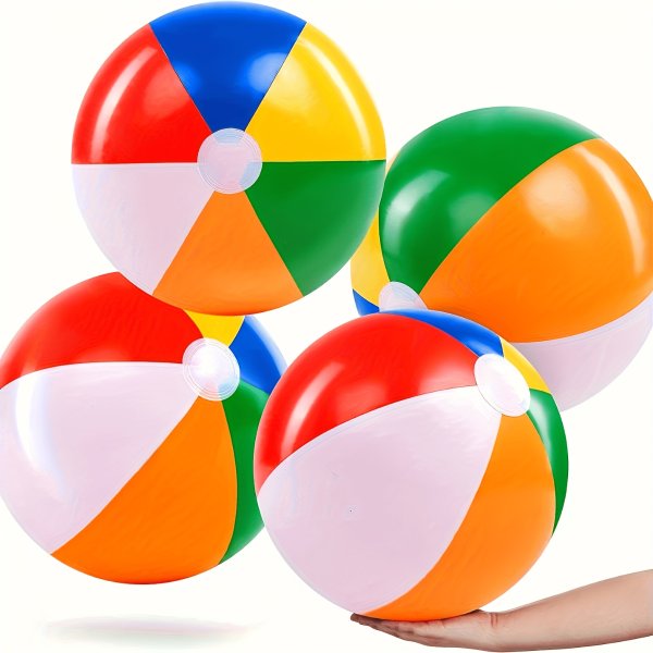 Inflatable Rainbow Beach Balls 2 Pack Random Color