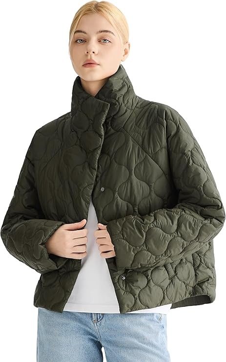 Women's Cropped Puffer Jacket Spring Lightweight