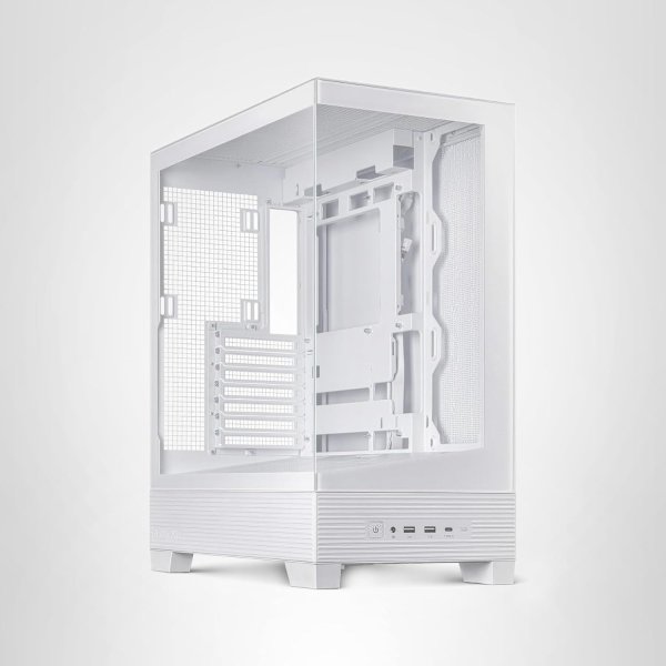  A31 White ATX Mid-Tower Case Dual Tempered Glass