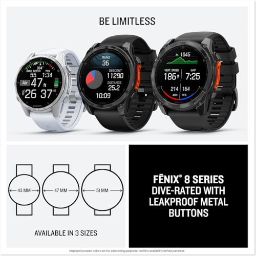 fēnix 8 智能手表 47mm 灰黑色