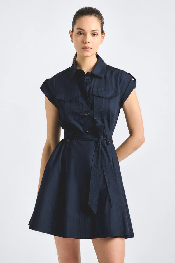 Derek Lam Azora Shirt Dress Midnight