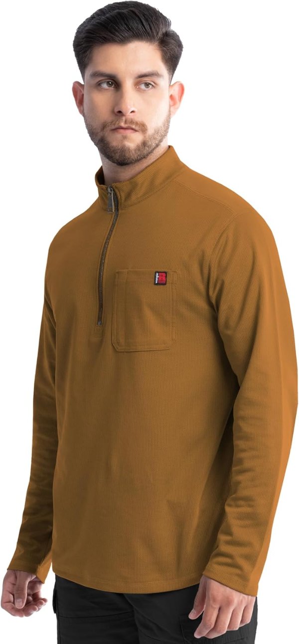 Wrangler Men's 1/2 Zip Mock Neck Sweatshirt