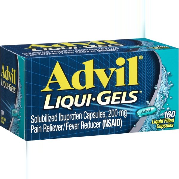 Advil Liqui-Gels Ibuprofen 200mg 160 Capsules