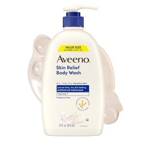 Aveeno30% Off Coupon+S&S订阅 舒缓沐浴露 33盎司 无香