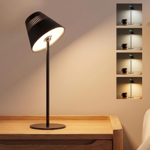 M1 Cordless Black Table Lamp 3600mAh
