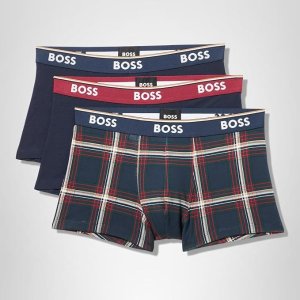 BOSS 男士平角内裤 3条装