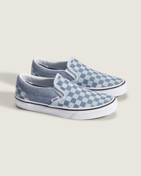 Classic Slip-On 浅蓝格纹鞋