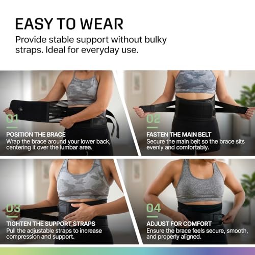 Modvel Back Brace Lumbar Support Belt Size S Breathable