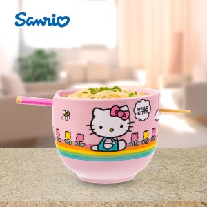 Hello Kitty 20oz陶瓷拉面碗，适用微波炉、洗碗机