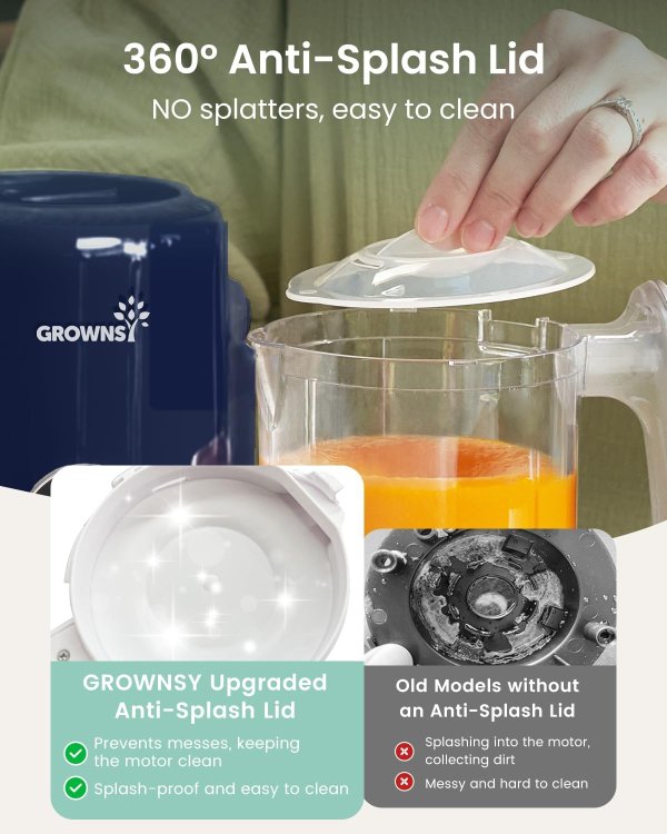 Grownsy Baby Food Maker Dark Blue