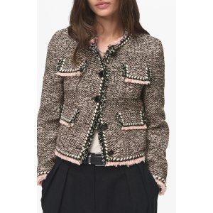 Mango Nordstromrack 女士粗花呢钮扣夹克