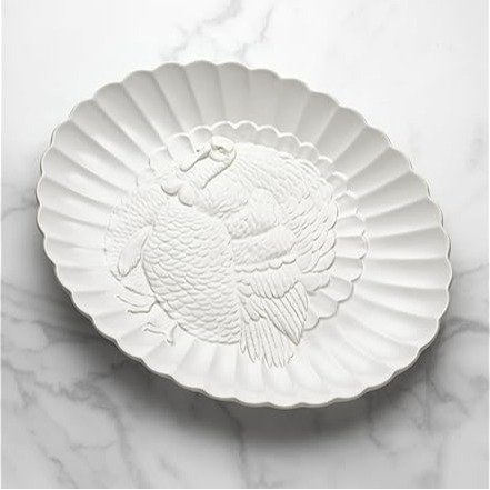  French Perle 火鸡盘 18英寸 白色