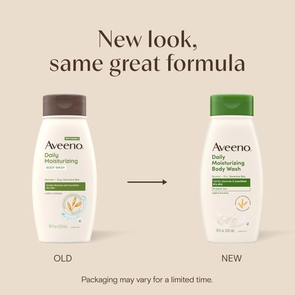 Aveeno 滋润沐浴露 燕麦配方 18盎司*2瓶