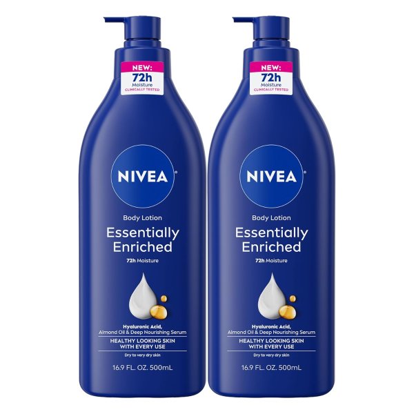 幸运好价|NIVEA 深层滋养身体乳 72小时保湿 2瓶装