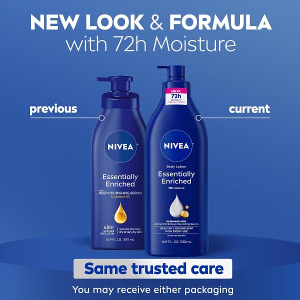 幸运好价|NIVEA 深层滋养身体乳 72小时保湿 2瓶装