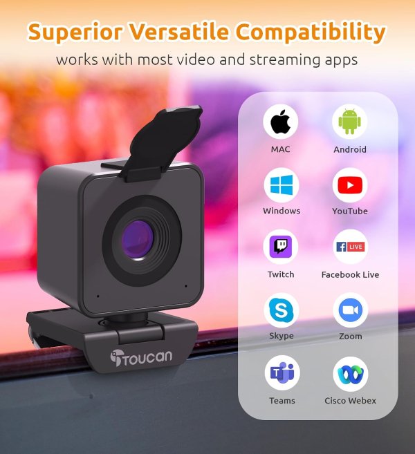 TOUCAN 1080P 高清网络摄像头 内置麦克风