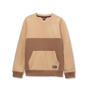 Eddie Bauer 儿童男童抓绒圆领卫衣