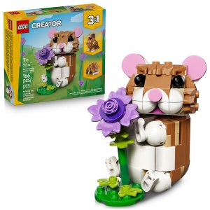 LEGO Creator 3合1 可爱仓鼠 花朵拼装 166块