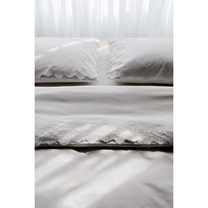 H&M  Home 镂空刺绣床品套装 King/Queen