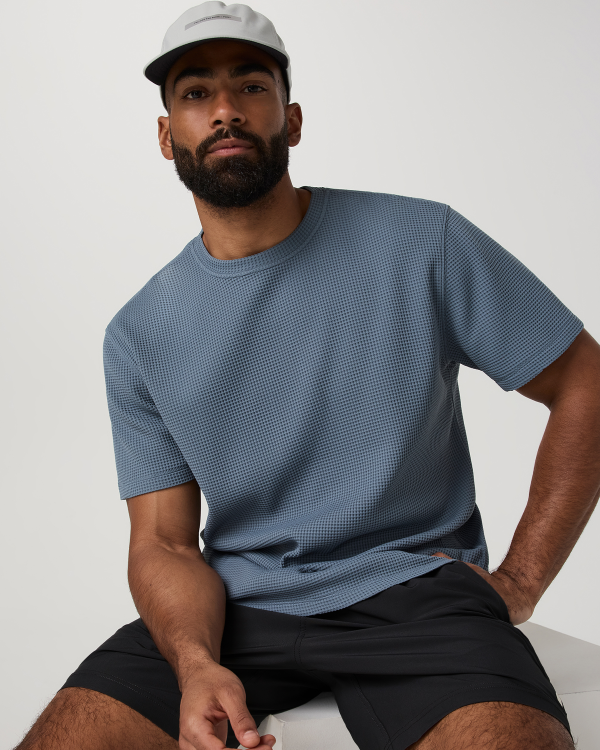Short Sleeve Lightweight Tech Waffle Tee Relaxed Fit