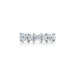 TIFFANY & Co Tiffany Victoria 铂金戒指 交替镶嵌