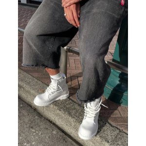 MM6 Maison Margiela MM6 Dr. Martens 白色系带靴