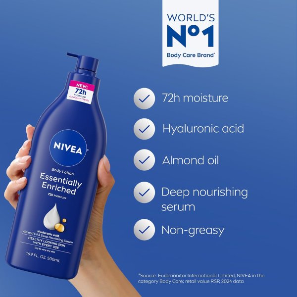 幸运好价|NIVEA 深层滋养身体乳 72小时保湿 2瓶装