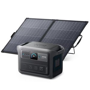 ANKER SOLIX C1000X Gen2 便携电源站 1024Wh 100W 双面太阳能板 深灰色