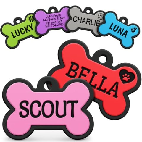 GoTags Silicone Personalized Engraved Silent Pet Tag