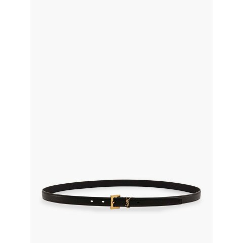Saint LaurentSaint Laurent Cassandre 皮革腰带 黑色