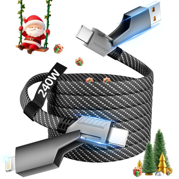 MPATIBY 4合1 240W USB-C 快充线 EMark芯片