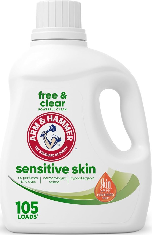 ARM & HAMMER 洁净敏感肌洗衣液 105盎司