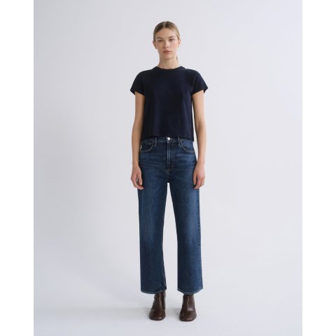 Ren Jean Comfort Stretch High-Rise Wide Leg Cropped